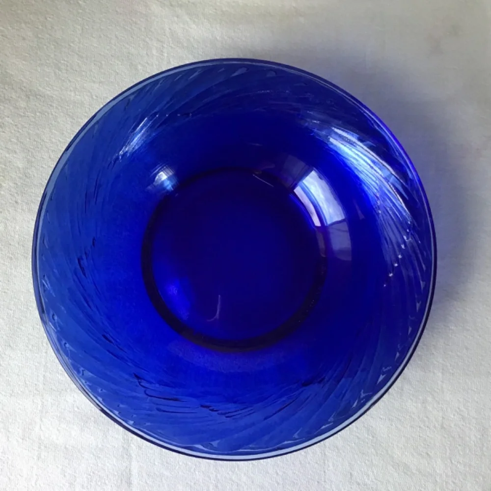 Pyrex Vintage Festiva Blue Bowls Soup Salad Cereal Set of 4 Glass Corning - Picture 7 of 15